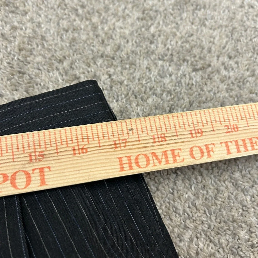 Lauren‎ Ralph Lauren Suit 43L Pants 34X31 Charcoal Gray Pinstripe Wool 2 Button